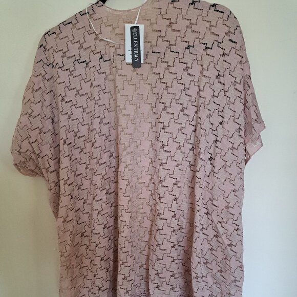 ELLEN TRACY Herringbone Open Weave Sleeve Shaw (NWT) - Picture 4 of 7